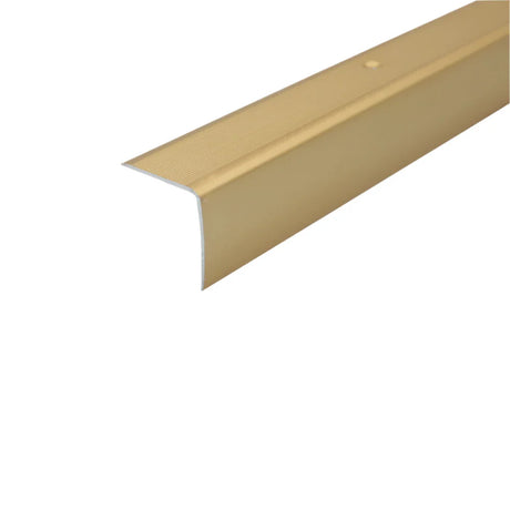 Gold A41 35 x 35mm Aluminium Non Slip Ribbed Treads Stair Nosing Edge Trim