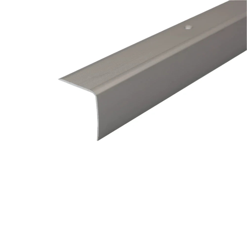 Inox A41 35 x 35mm Aluminium Non Slip Ribbed Treads Stair Nosing Edge Trim