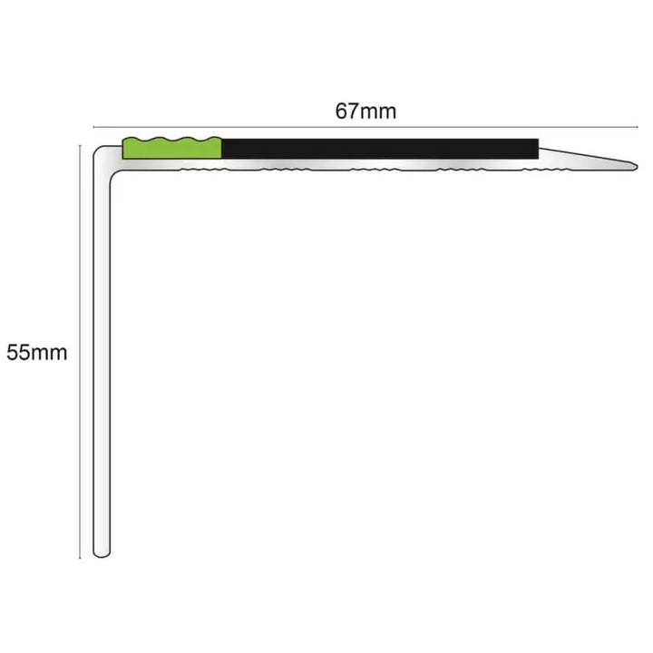 DDA Compliant Aluminium Non Slip Stair Nosing Edge Trim