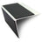 NSL28 Black  DDA Compliant Aluminium Non Slip Stair Nosing Edge Trim With Pvc Insert