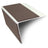 NSL28 Brown DDA Compliant Aluminium Non Slip Stair Nosing Edge Trim With Pvc Insert