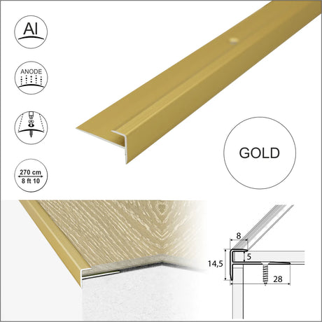 Gold LVT Stair Nosing 