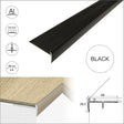 Black C27 Aluminium LVT Stair nosing Edge for Flooring 