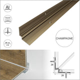 Champagne C31 Aluminium LVT Stair nosing Inner Corner For 5mm Flooring