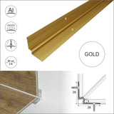 Gold C31 Aluminium LVT Stair nosing Inner Corner For 5mm Flooring