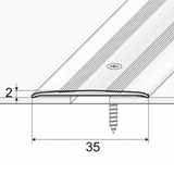 Cryrus A08 35mm Aluminium Flat Door Profile size