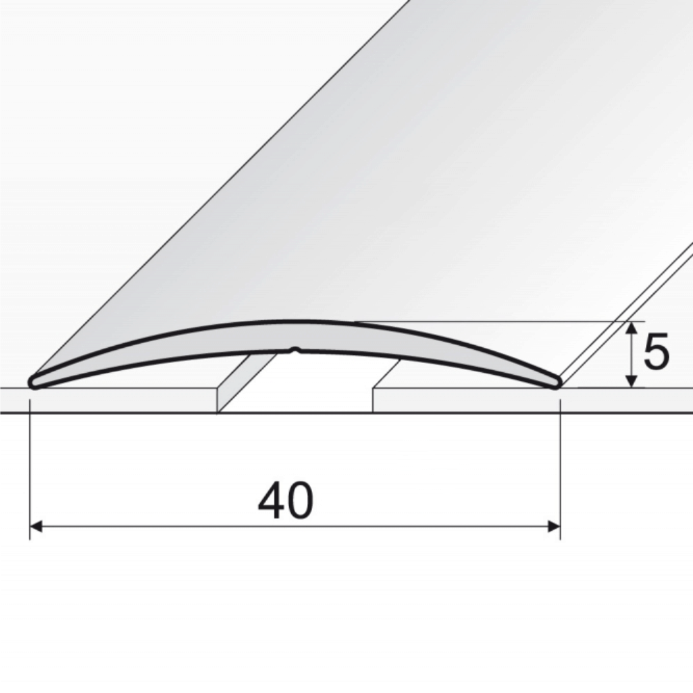 A13 40mm Aluminium Wood Effect Self Adhesive Door Threshold Strip Size