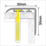  Wood Effect Stair Nosing Edge Trim ( 30 x 30mm )