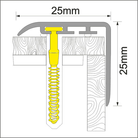  Wood Effect Stair Nosing Edge Trim ( 25 x 25mm )