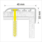  Wood Effect Stair Nosing Edge Trim ( 45 x 22mm )