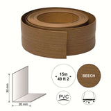 Beech Flexi Flexible PVC Skirting Board