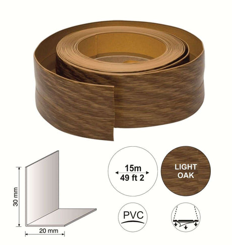 Light Oak Flexi Flexible PVC Skirting Board