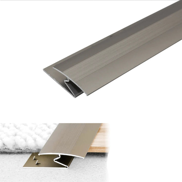 Inox Anodised Aluminium Z Carpet Profile - C69 35mm - StairNosingUK