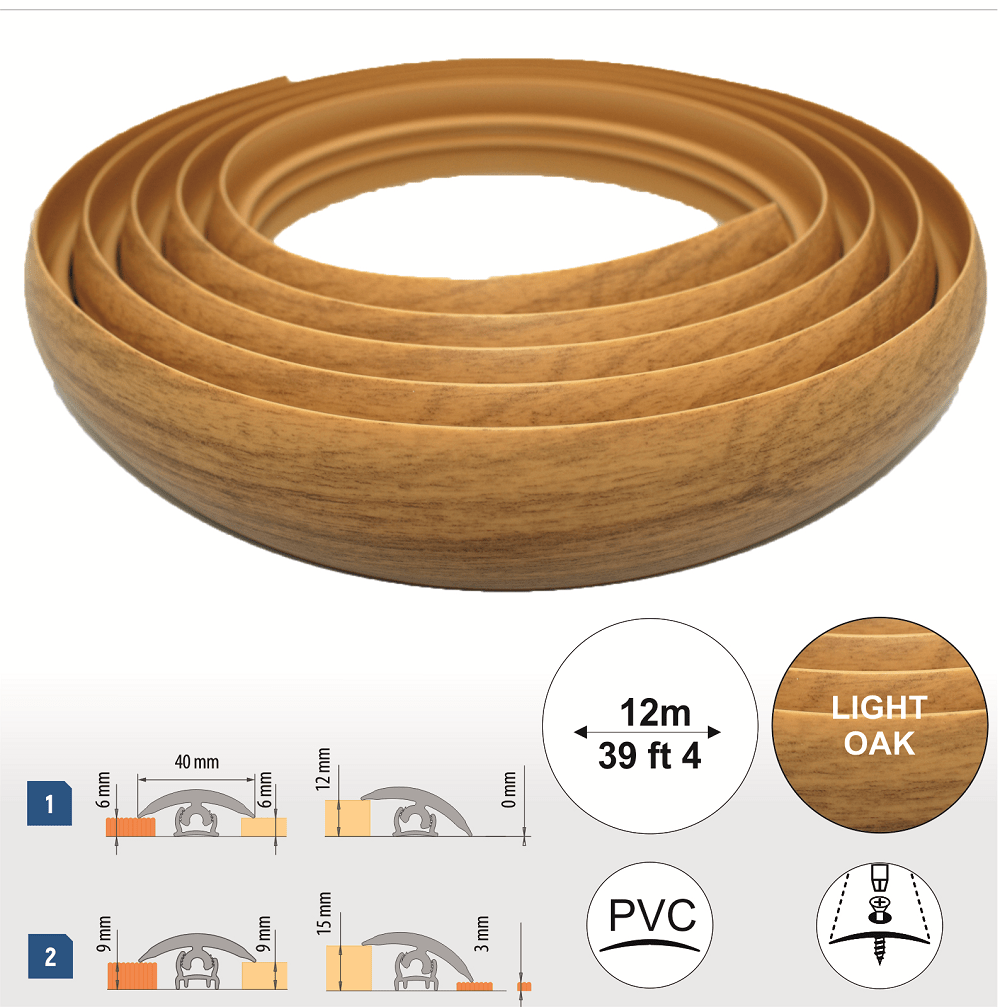 40mm Flex Line Pvc Flexible Flooring Transition Profile Door Threshold