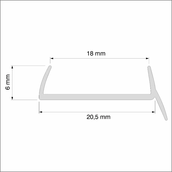 PVC Plinth Sealing Strip for MDF Kitchen Kickboard Panels