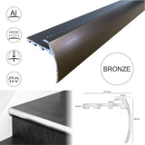 Bronze Anodised Aluminium Bull Nose LVT Edge Profile For 5mm Flooring