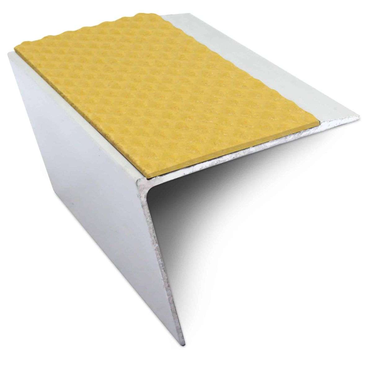 NSL26 Tredsafe 67 x 55mm DDA Compliant Aluminium Non Slip Stair Nosing Edge Trim With Pvc Insert