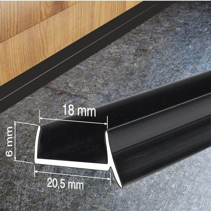 PVC Plinth Sealing Strip for MDF Kitchen Kickboard Panels