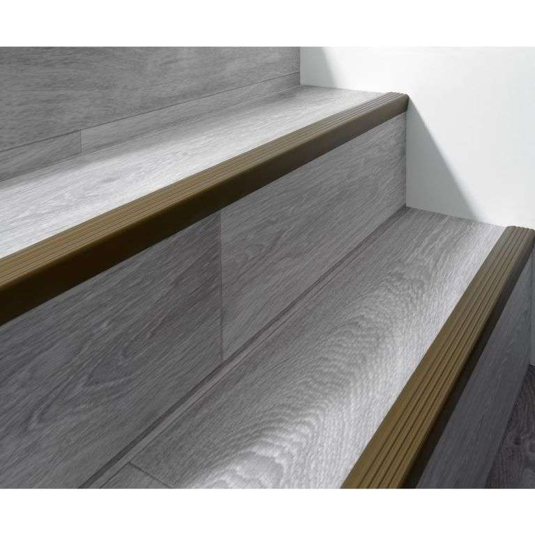 Brown PVC Non Slip 735-ND Flexible Anti-Slip Self-Adhesive Stair Nosing 