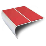 Red NSL29 Aluminium Non Slip Stair Nosing Edge Trim With PVC Insert