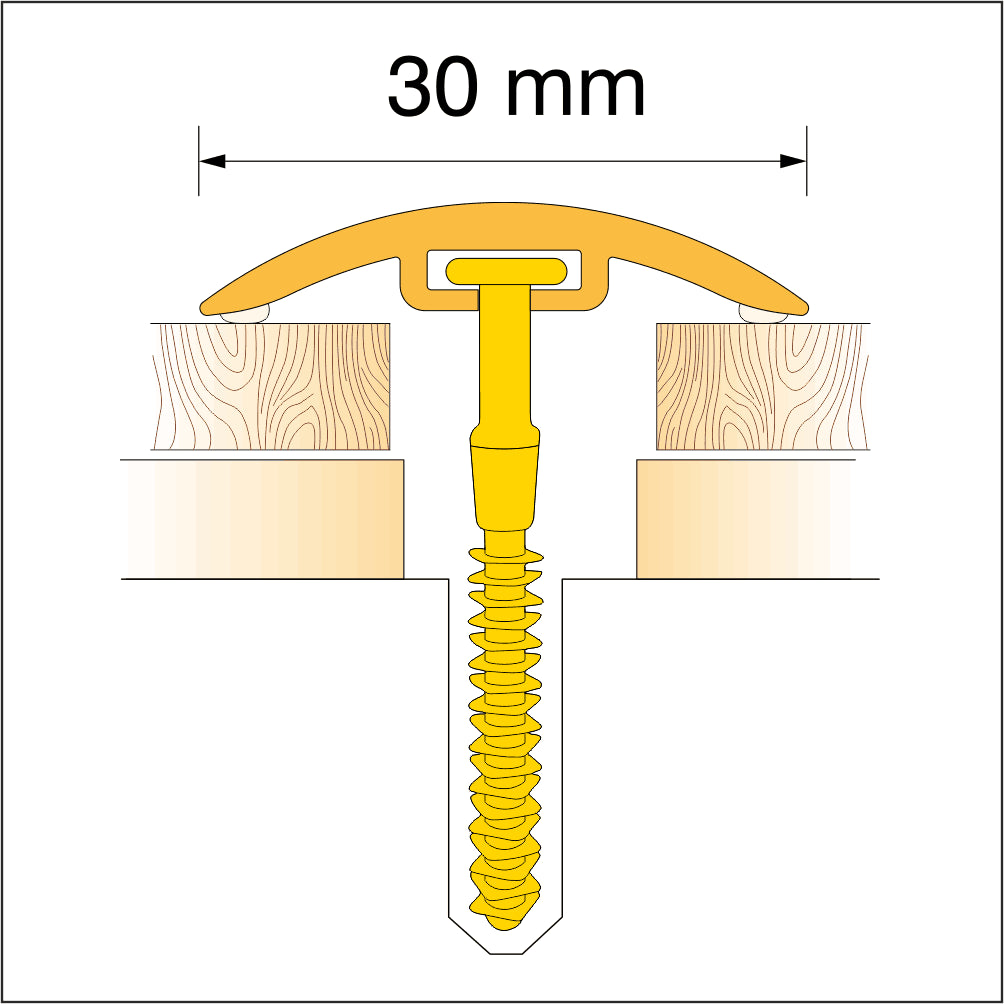 30mm Pvc Wood Effect Door Threshold Strip