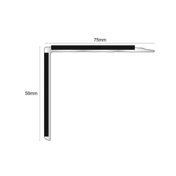 NSL27 75mm DDA Compliant Aluminium size