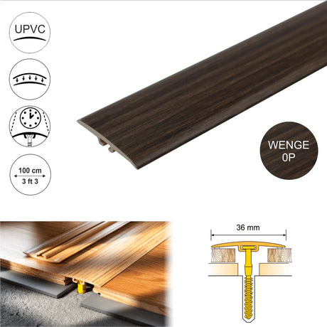 36mm Pvc Wood Effect Door Threshold 