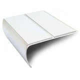 White NSL29 Aluminium Non Slip Stair Nosing Edge Trim With PVC Insert